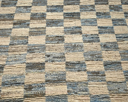 16 Feet Moroccan Multicolor Hand Woven Wool Runner Rug